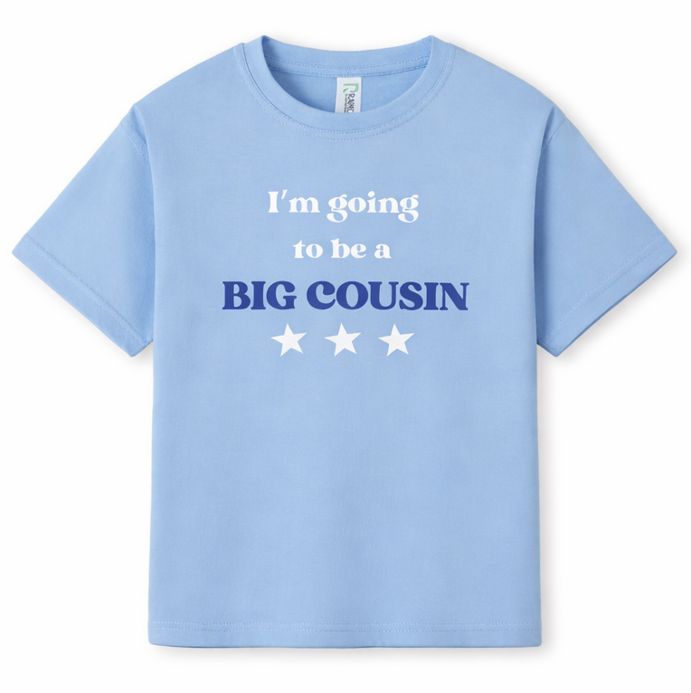 I’m Going to Be a Big Cousin – Blue Kids T-Shirt