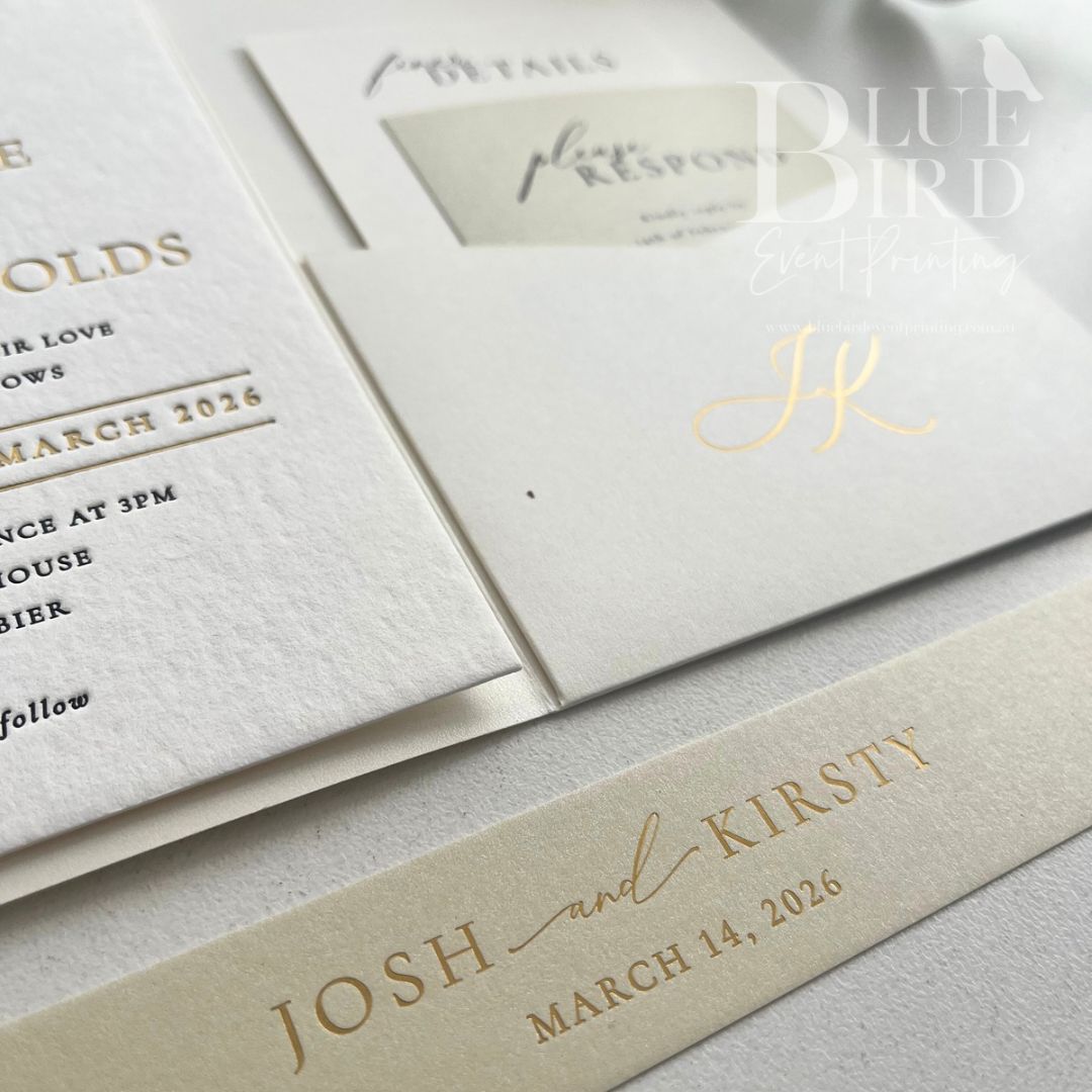 Josh & Kirsty – Luxury Letterpress & Foil Wedding Invitation Suite