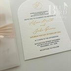 Alexa & Jake – Luxury Letterpress & Foil with Vellum Wrap Wedding Invitation Suite