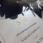 Sarah & Matthew – Signature Series Foil Stamped Monogram Wedding Invitation Suite