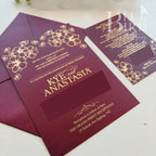 Kye & Anastasia – Signature Floral Foil Wedding Invitation Suite