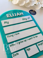 Personalised First and Last Day of School Boards - Acrylic & Reusable
