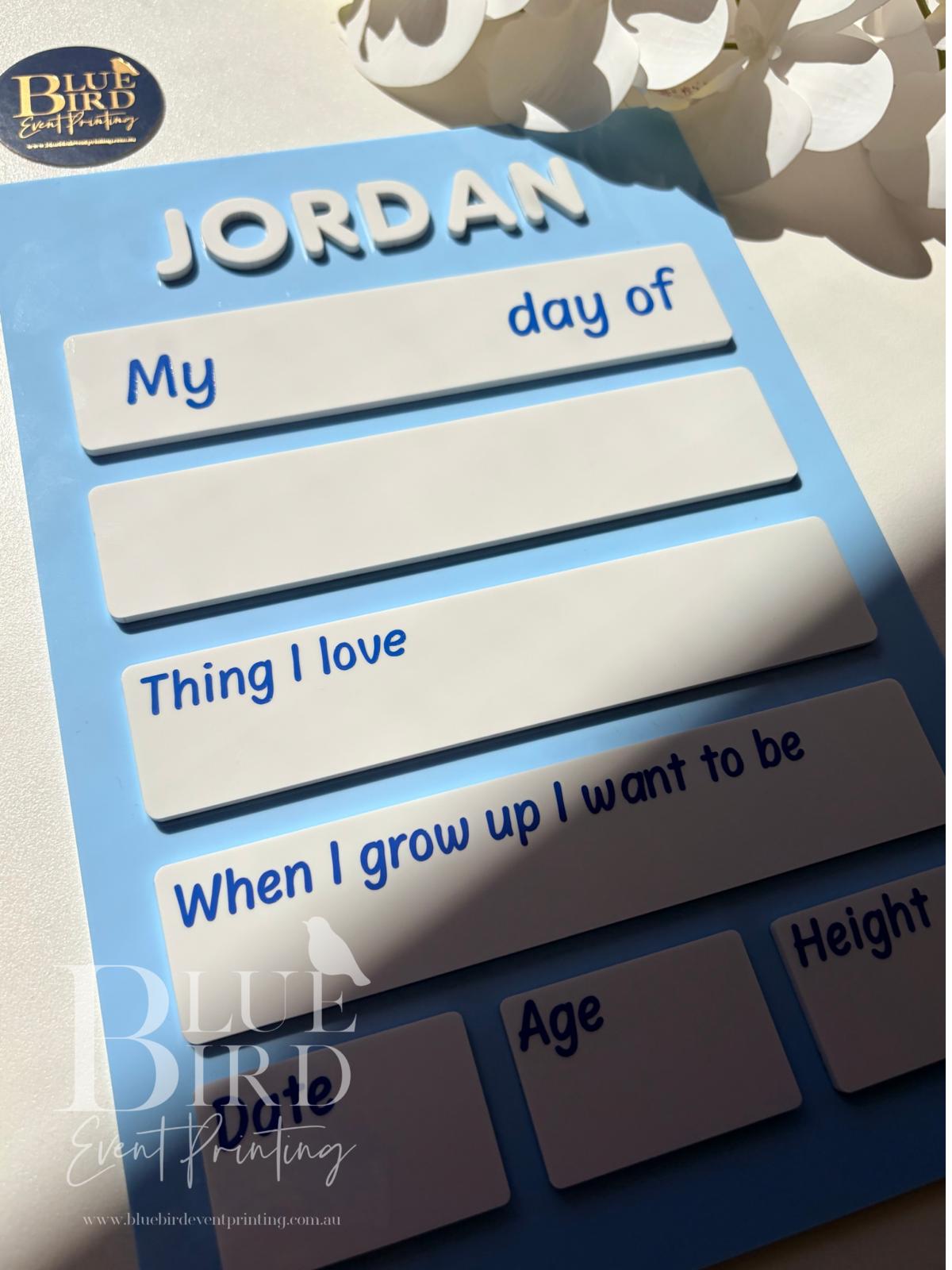 Personalised First and Last Day of School Boards - Acrylic & Reusable